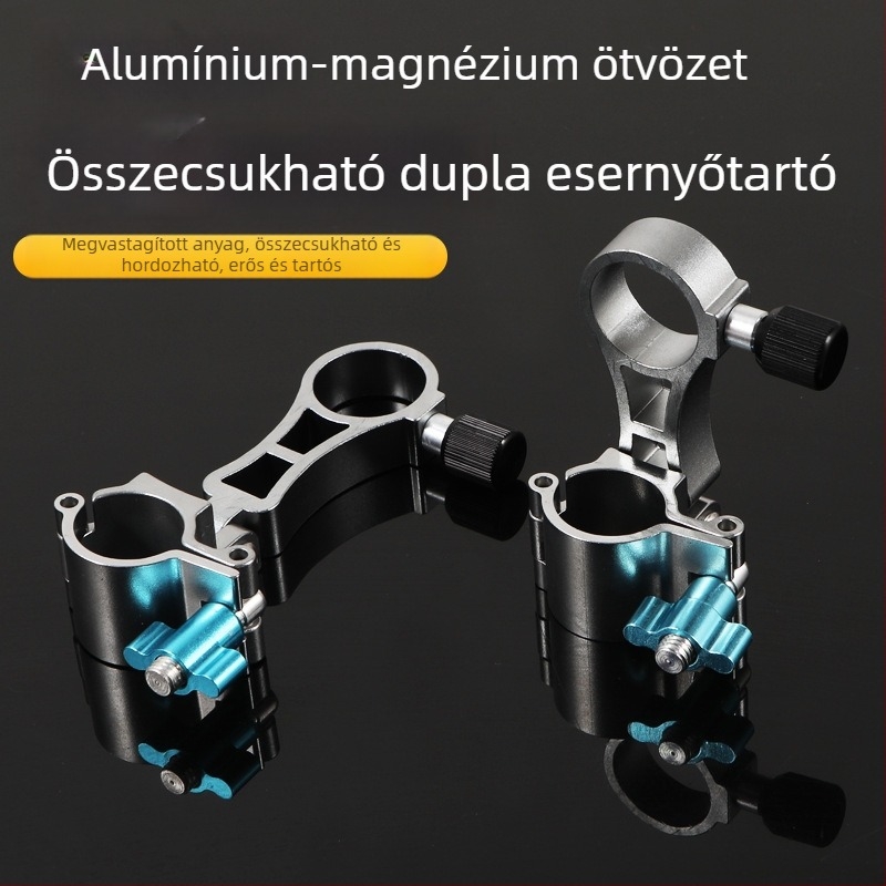 Összecsukható esernyőtartó pár – univerzális esernyőtartó horgász székre és alumíniumötvözetű kocsikhoz