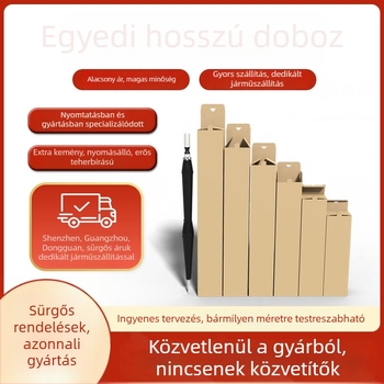 Négyszögletes kartondoboz esernyőhöz, horgászbothoz és szárított virágokhoz – rendkívül kemény hullámkarton doboz