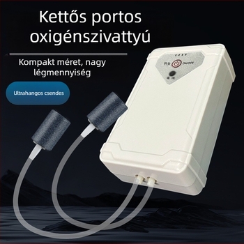 Ultra-csendes, újratölthető oxigénpumpa akváriumhoz (aranyhalak számára)
