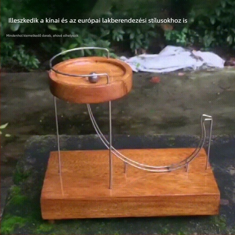 Fából készült örökmozgásos mechanika körkörös mozgást bemutató dísz, stresszoldó játék