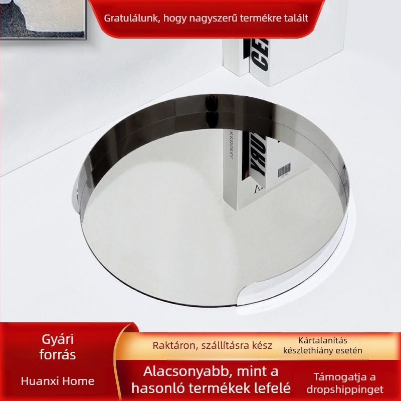 Kör alakú rozsdamentes acélból készült gyümölcstál nappali dekorációhoz