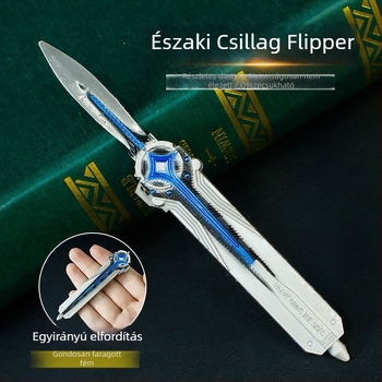 Delta Toys 15 cm egyirányú ugró North Star kés fegyver modell játék, fém kivitelezés