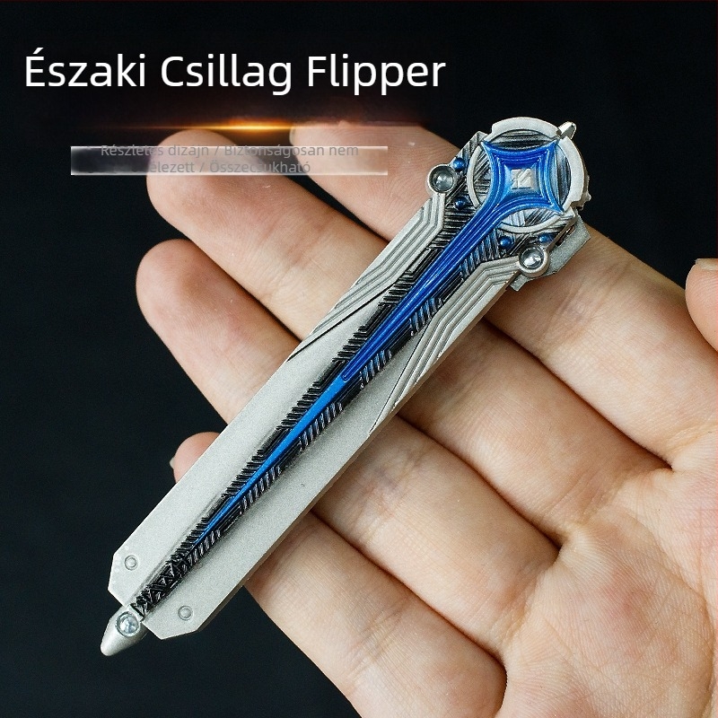 Delta Toys 15 cm egyirányú ugró North Star kés fegyver modell játék, fém kivitelezés