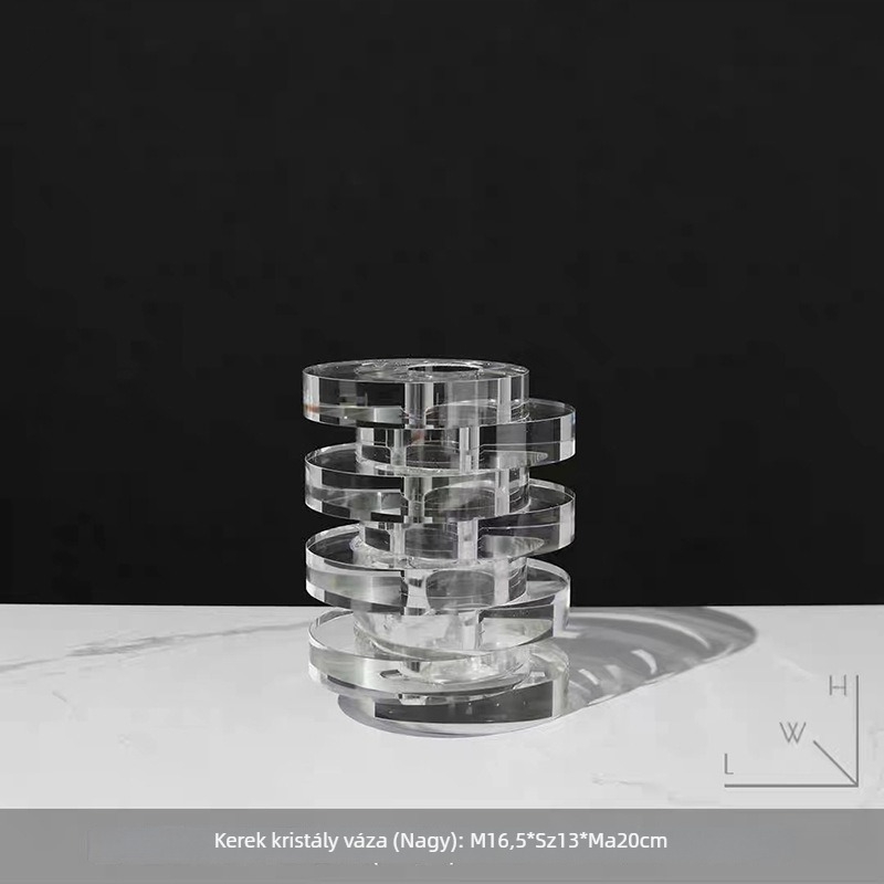 Kristály geometriai váza modern minimalist dizájnnal, hálószoba és iroda számára