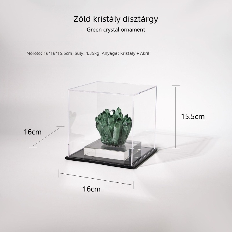 Zöld achát kristály geometriai dekoráció modern Ins stílusban, elegáns bejárathoz és otthoni dekorációhoz