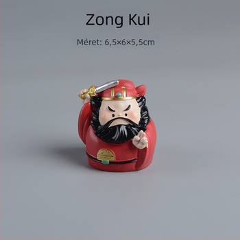 Zhong Kui gyanta asztali dekoráció kínai stílusban, aranyos kézzel készült figura