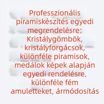 Gyanta kristály piramis asztali dísz kristályszemcsékkel