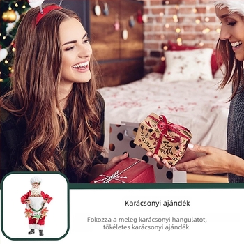 Gyanta Mikulás figúra, karácsonyi dekoráció a házhoz