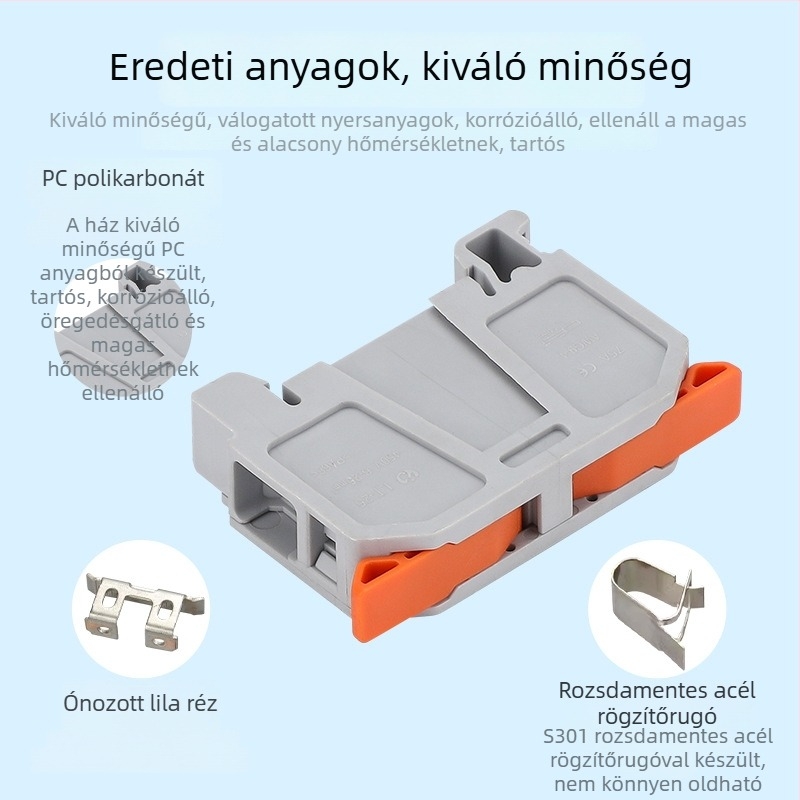 LT-25 Ultra‑magas áramú, nagy négyszögletes sín terminál, gyorscsatlakozás, 75A