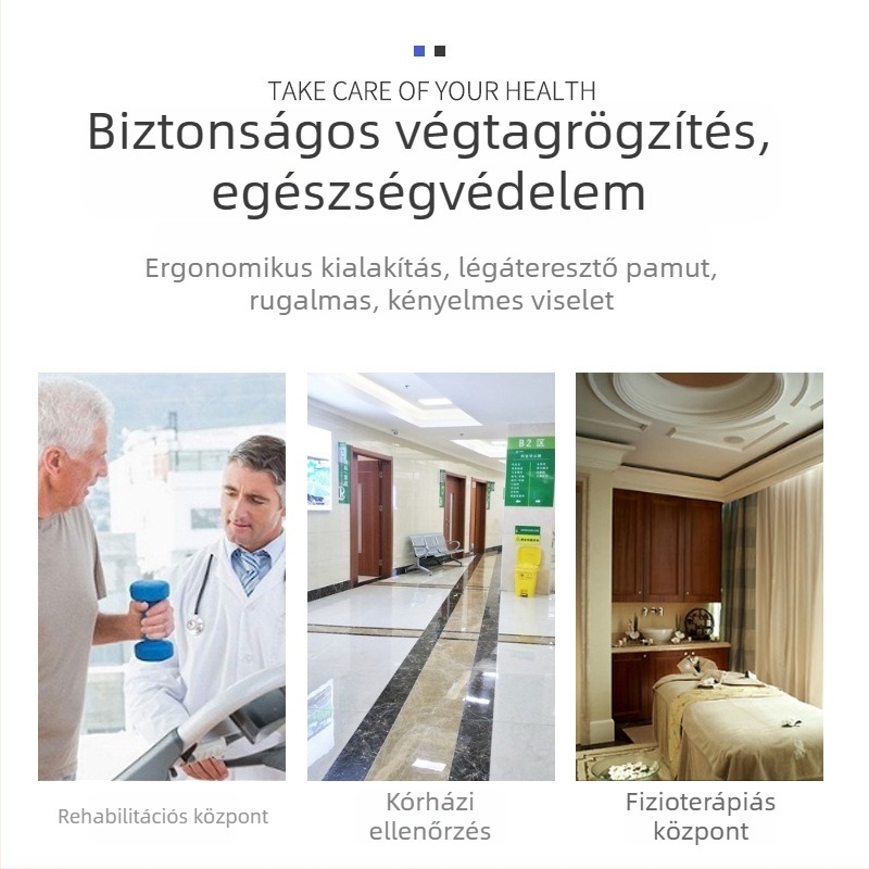 Masszív végtag-korlátozó pántok kézre és lábra, légáteresztő rögzítő pánt ágyhoz kötött időseknek