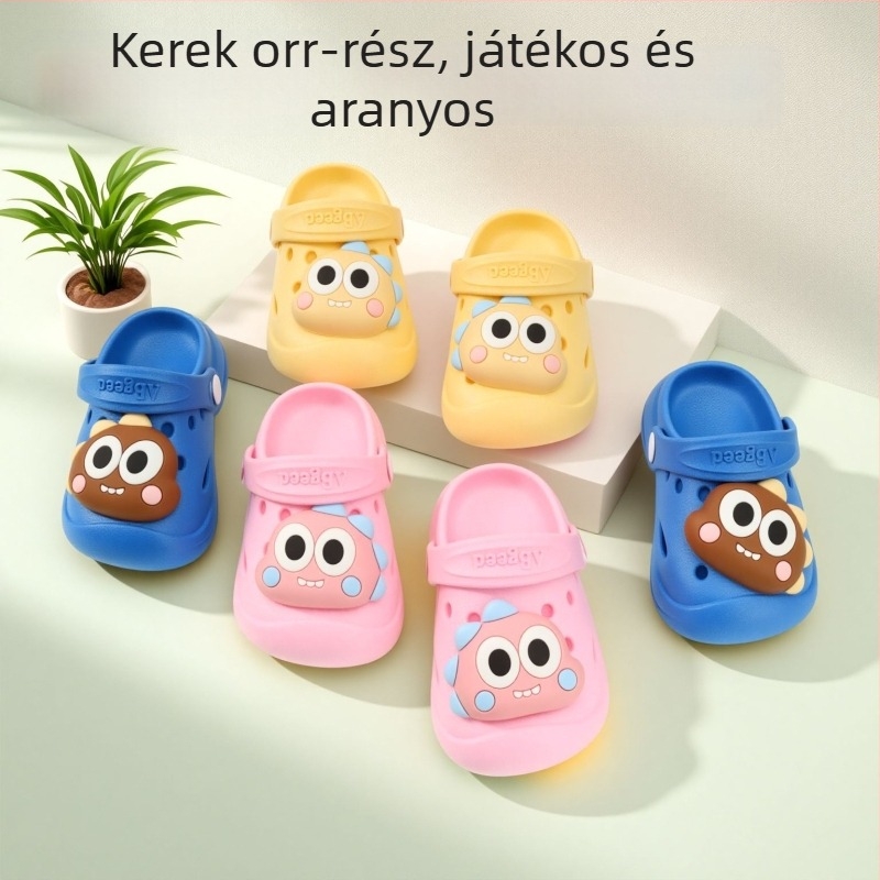 Gyerekeknek készült beltéri papucs mesefigurákkal, csúszásmentes klumpák