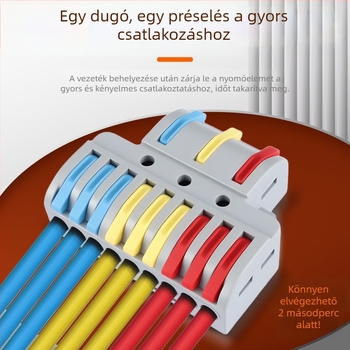 LT sorozat elágazó terminálblokk, 1 kimenet 2 vagy 1 kimenet 3, nyomó típusú vezetékcsatlakozó plug-in