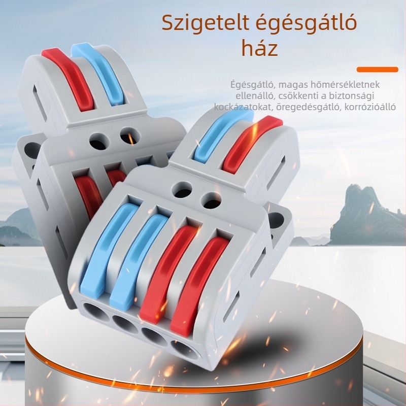 LT sorozat elágazó terminálblokk, 1 kimenet 2 vagy 1 kimenet 3, nyomó típusú vezetékcsatlakozó plug-in