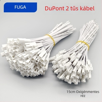 Dupont kábel LED-szalaghoz, 15 cm, 2P terminál, férfi- és női csatlakozó a szekrény LED-es világításához