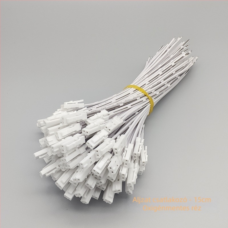 Dupont kábel LED-szalaghoz, 15 cm, 2P terminál, férfi- és női csatlakozó a szekrény LED-es világításához