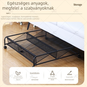 Testreszabott ágy alatti tároló hálós panellel és kerekekkel, egyszerű cipőállvány, többfunkciós tároló háziállatok játékaihoz