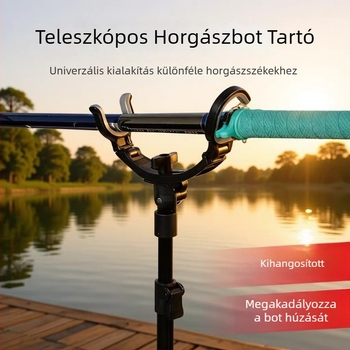 Többfunkciós horgászbot-tartó szikla-, tenger-, hajó- és hídhoz — összecsukható és forgatható, szék-stílusú botállvány