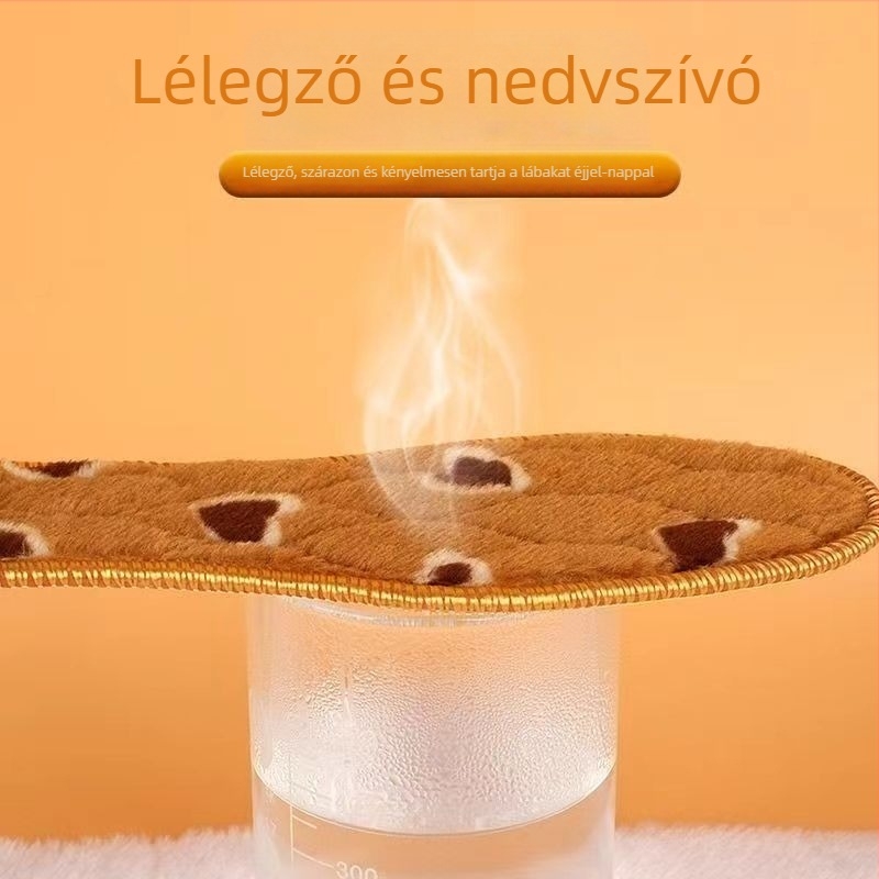 Unisex meleg talpbetét báránygyapjúból, fleece-bevonattal és vastagítással, téli használatra, puha talpú, nedvszívó és szagtalan