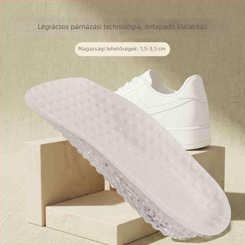 Női rejtett magasságnövelő talpbetét, láthatatlan, 2 cm vagy 1 cm vastagság, puha talp, ívtámogatás, GEL