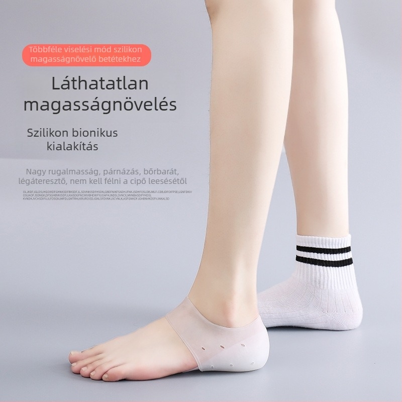 Rejtett talpbetét nőknek, SEBS-szilikon anyag, biomimikus design, belső magasság növelés akár 5 cm, csúszásmentes
