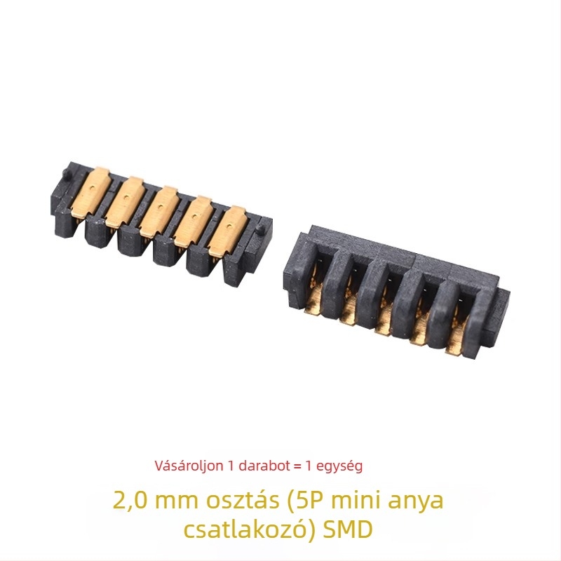 4P5P mini akkumulátor csatlakozó, 2,0 mm-es közép, férfi és női csatlakozók, 180° pengés csatlakozó