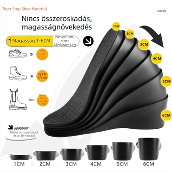 PU légáteresztő magasságot növelő talpbetét, teljes hosszúságú, láthatatlan, ütéscsillapító, szagtalanító, rendkívül puha