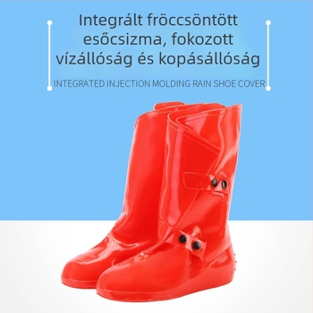 Magas felső részű vízálló cipővédő, vastagított kialakítású, műanyag csúszásmentes talppal, kopásálló és meleg
