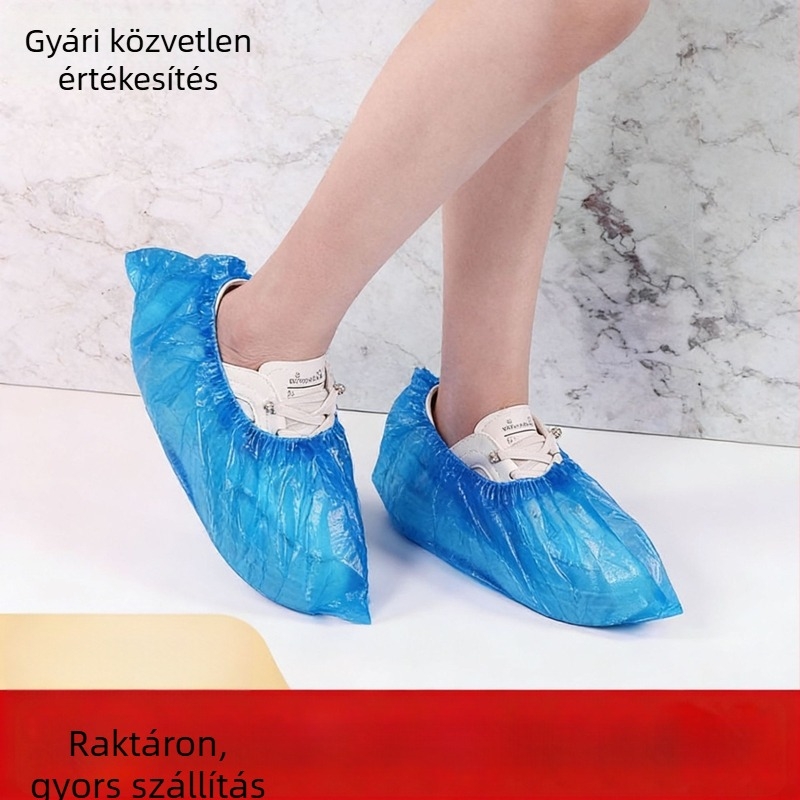 Egyszer használatos cipővédők, csúszásmentes, vízálló, kopásálló, CPE műanyagból, porvédő cipővédők diákok számítógépes termeihez