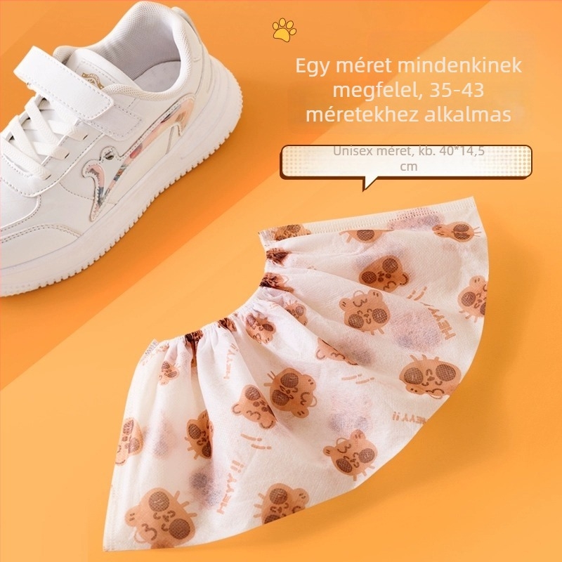 Vízálló vastagított nyomtatott cipővédők, moshatók és kopásállók, felnőtteknek, esős napokra, egyszer használatos beltéri cipővédők otthonra és vendégeknek