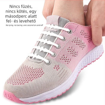 16 darab elasztikus sportcipőfűző, casual stílus, kötés nélkül, mosás nélkül, divatos