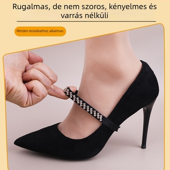 Rugalmas kristályos cipőfűző bokapánttal, megakadályozza a sarkak elcsúszását magas sarkú cipőkhöz