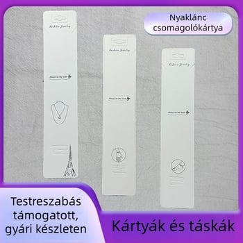 Ékszerek csomagoló kártya nyakláncokhoz, medálokhoz, karkötőkhöz és bokaláncokhoz
