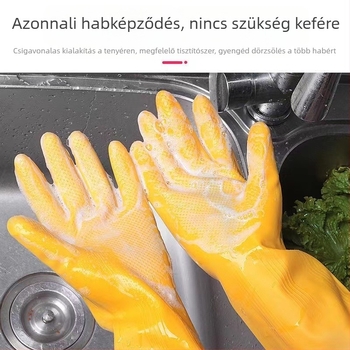 Női mosogatós kesztyűk, tartós, vízálló konyhai kesztyűk tisztításra és mosásra