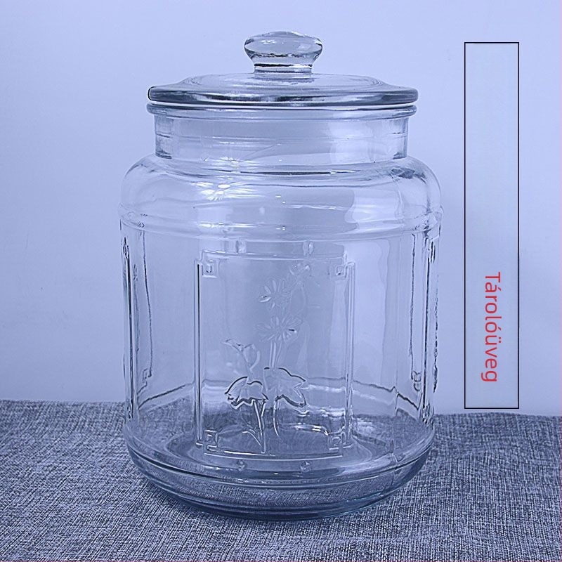 Zárható üveg tároló magvakhoz, rizshez, teához és savanyúsághoz – ólommentes, 300 ml alatti kapacitás, koreai stílus