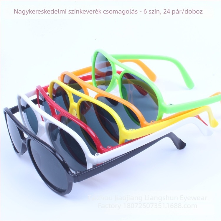 Gyerek napszemüveg UV385, teljes keretű műanyag keret, uniszex, utazásokhoz, vezetéshez és színpadi előadásokhoz