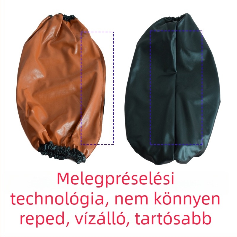 PVC vízálló mandzsetta, fekete-piros kompozit, olaj- és sav- és lúgálló, vastított és meghosszabbított kivitel kőfeldolgozáshoz
