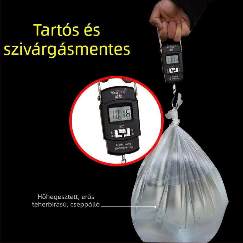 Egyszer használatos, vastagított fehér szemeteszsákok, kis méret, szállodai szobákhoz és otthoni használatra, tartósak