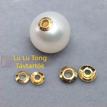18K aranyozott gyöngytávtartó lapka – DIY ékszerkészítéshez