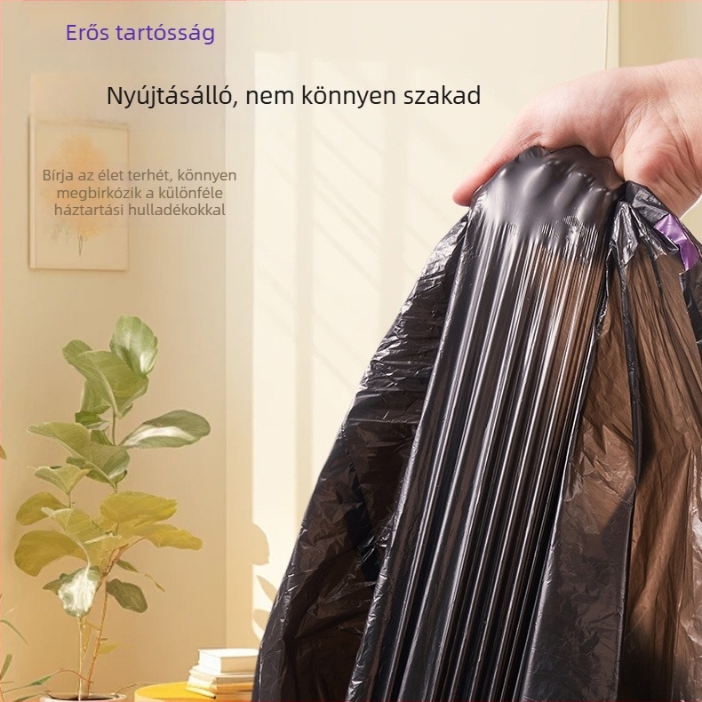 Vastagított, illatosított felhúzós szemeteszsákok, egyszer használatosak, irodába, otthonra és a konyhába, nagy tekercsben