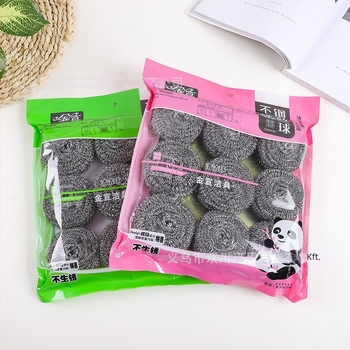 Rozsdamentes acél tisztító golyók (9 darab), 200 g, konyhai használatra, rozsdamentes, nem szálas