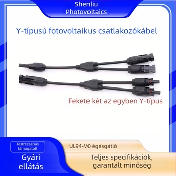 Y-típusú napelem kábel 2-az-1-ben és 3-az-1-ben csatlakozókkal