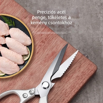 Rozsdamentes acélból készült nagy teherbírású konyhai olló grillhez, halhoz, húsokhoz és csontokhoz