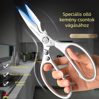 Rozsdamentes acélból készült nagy teherbírású konyhai olló grillhez, halhoz, húsokhoz és csontokhoz