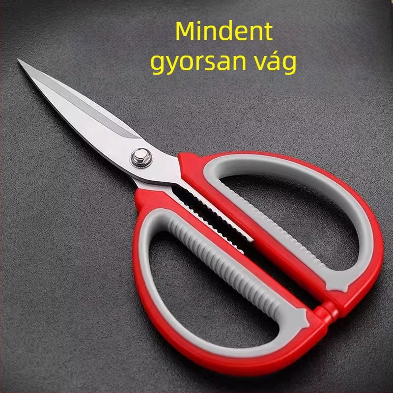 Nemesacél háztartási olló, nagy méretű, többfunkciós olló konyhához, varráshoz, irodába és kézművességhez.