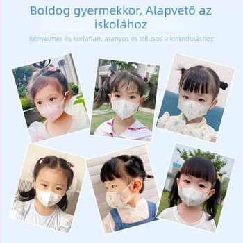 Gyerekeknek szóló 3D-s egyszer használatos orvosi maszk, uniszex, kicsi méret