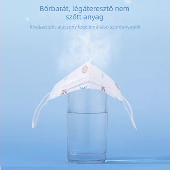 Gyerekeknek szóló 3D-s egyszer használatos orvosi maszk, uniszex, kicsi méret