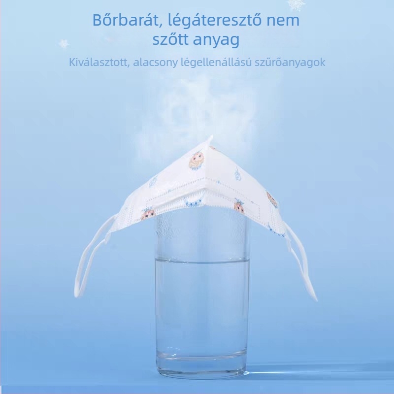 Gyerekeknek szóló 3D-s egyszer használatos orvosi maszk, uniszex, kicsi méret