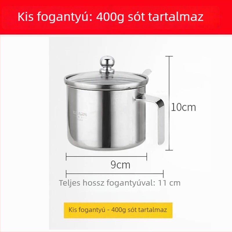 304 rozsdamentes acélból készült ízesítőüvegek készlete a konyhához fogantyúval