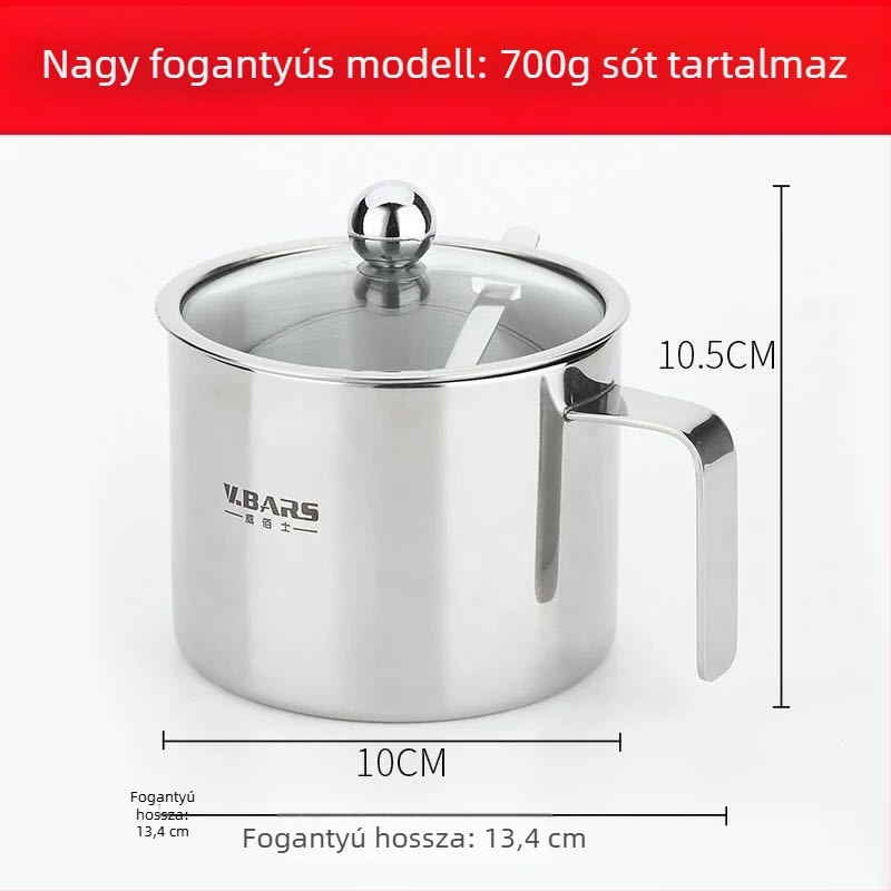304 rozsdamentes acélból készült ízesítőüvegek készlete a konyhához fogantyúval