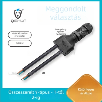 Y-típusú vízálló csatlakozó kültéri LED világításhoz, kábel-osztó és 3-utas csatlakozó, magas és alacsony hőmérséklet-álló, testreszabható